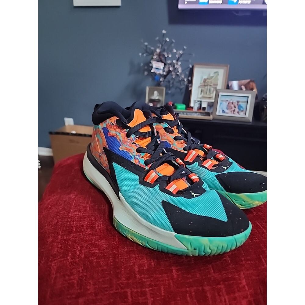 Nike Jordan Zion 1 Project Z Hyper Jade Basketball Sneakers Size 10 DA3130-800 - Picture 2 of 6